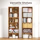 image 4 of Levede 6 Tier Wooden Bookcase Storage Shelf Display Organizer Unit | Brown | Brown