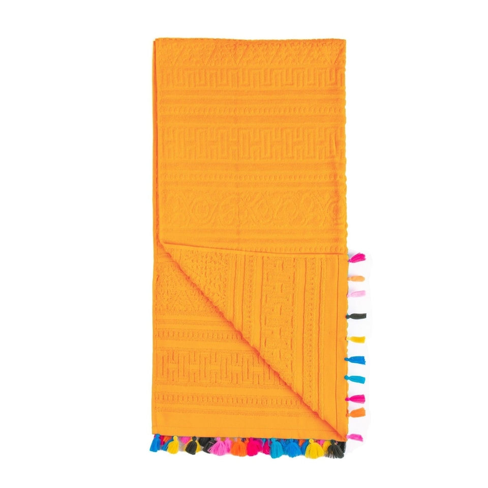 image 1 of Velosso Velour Tassle Beach Towel