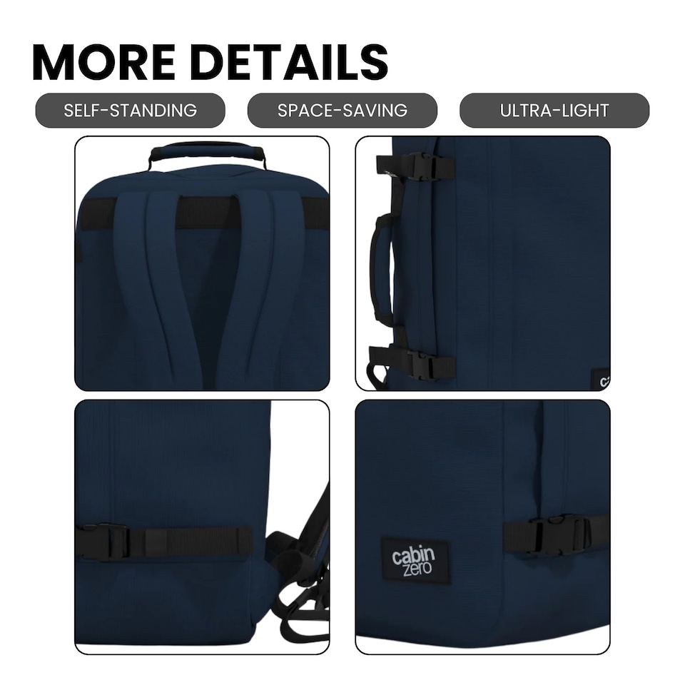 CabinZero Classic Cabin Backpack 36L, Light & Roomy for Airline
