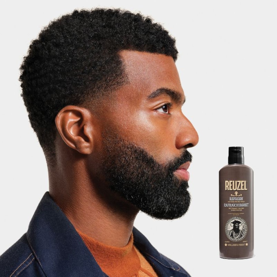 image 1 of Reuzel Refresh No Rinse Beard Wash Instantly Freshens Beard Softens and Hydrates Beard Emergency Shower in a Bottle Freshens Beard and Keeps It Moisturized Softens Coarse Hair 200 ml | Multi | Can you make a product discription for this product please