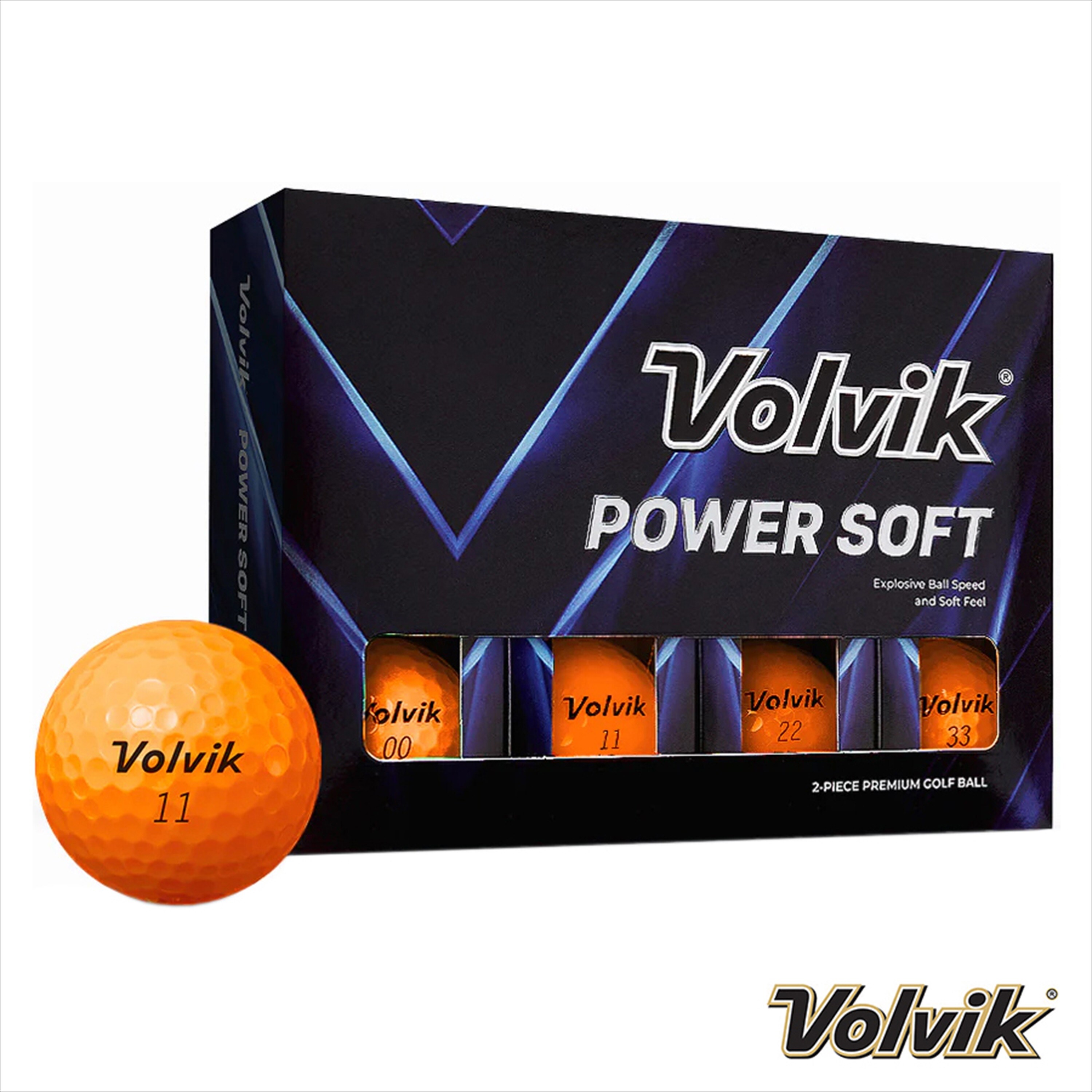 Volvik Powersoft Golf Balls in Orange