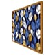 image 1 of White, blue & gold leaves on navy background (Picutre Frame) Brown | Oak | XS