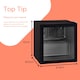 image 4 of SIA DC3B Mini Drinks Fridge, Table Top 46L Wine Cooler With Glass Door, Black