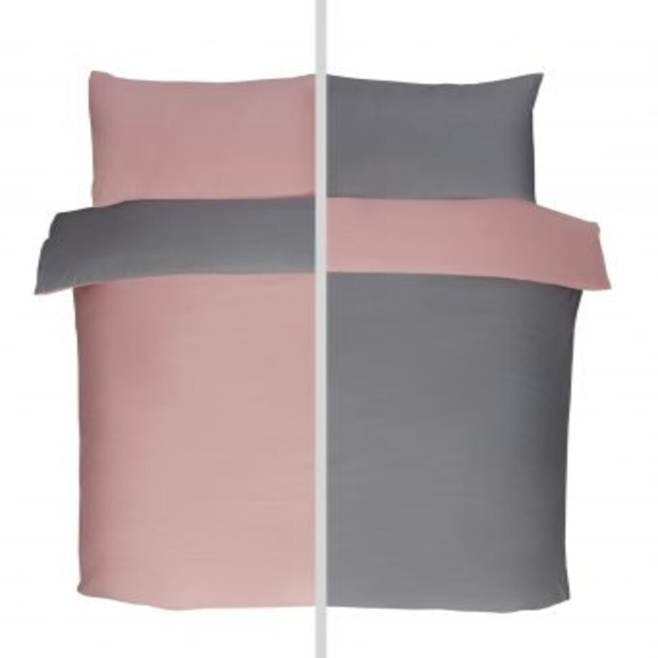 image 1 of Brights Reversible Duvet King Bed BlushGrey