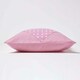 image 3 of Homescapes Cotton Plain Pink and Polka Dots Cushion Cover - 45 x 45 cm | Pink | Pink | 45 x 45 cm
