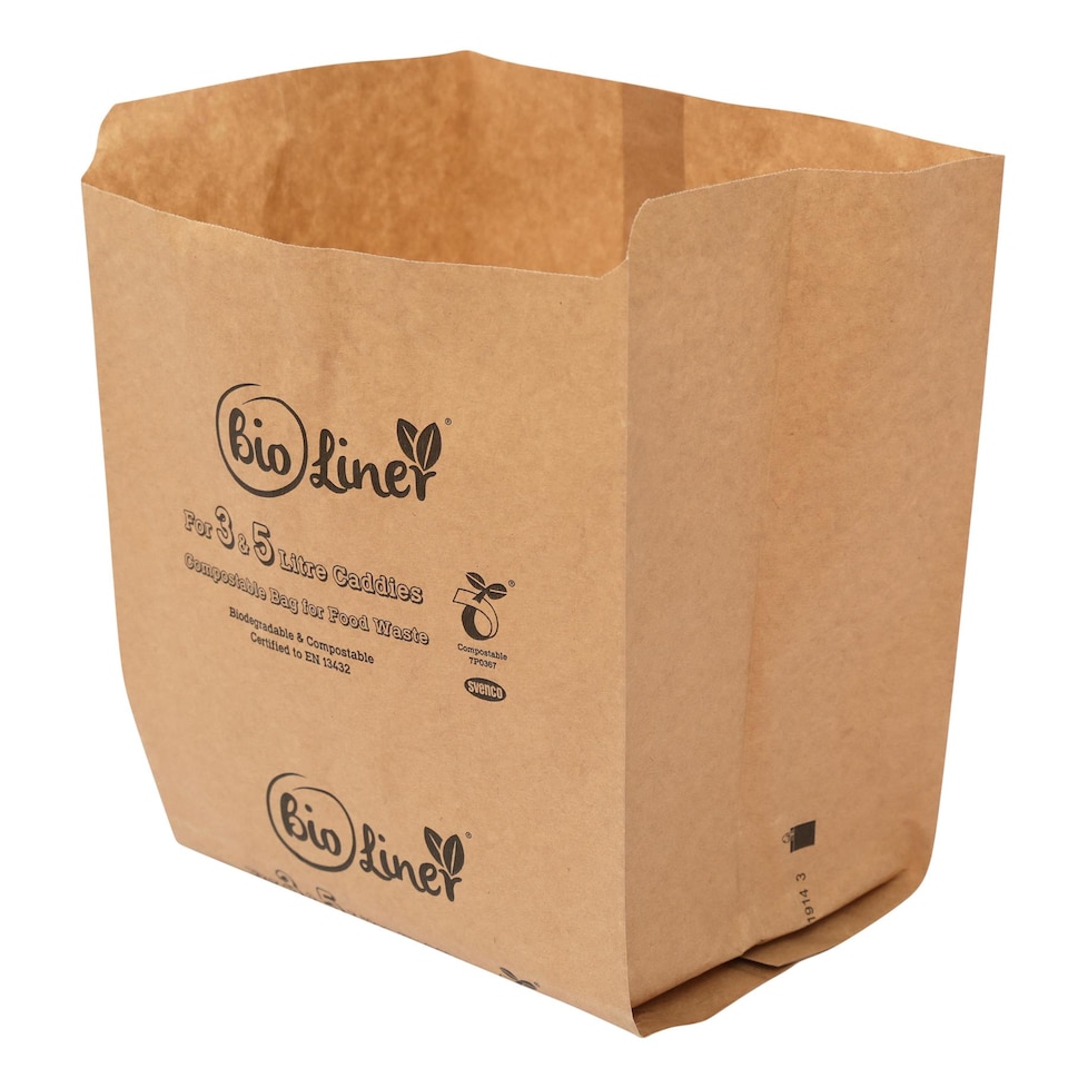 image 1 of 3 & 5L Bioliner Paper Compostable Caddy Liners (Small) - 250 Bags