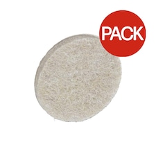Securit Round Felt Furniture Pad (Pack of 8) - White - One Size