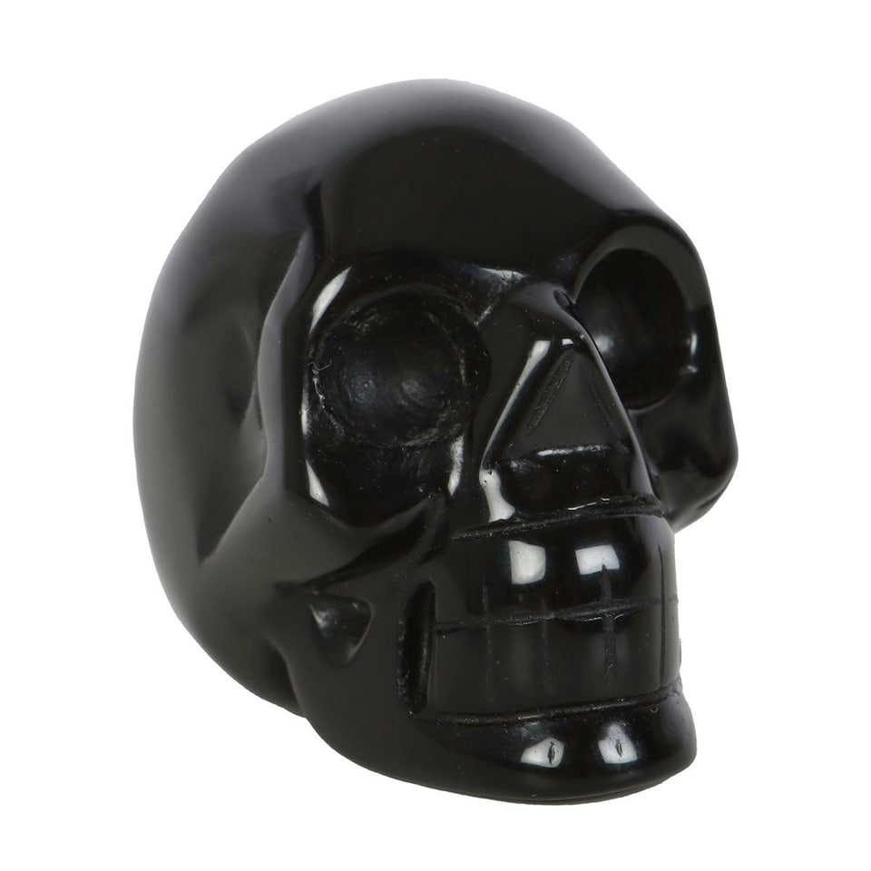 image 1 of Something Different Obsidian Skull Decoration - Black - One Size