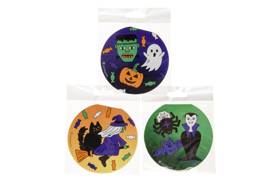 image 1 of Pack of 12 Round Halloween Notebooks 8cm