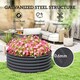 image 4 of Outsunny Galvanised Planter with Gloves, 120 x 120 x 43cm, Dark Grey 