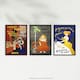 image 5 of Set of 3 Cappiello French Vintage Adverts Bold Retro A4 Wall Art Prints | Multi