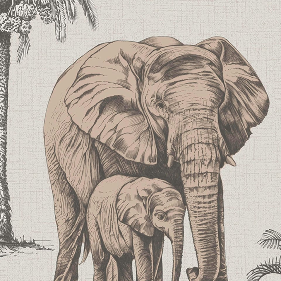 image 1 of Fresco Natural Patterned Wallpaper | Cream | Cream | 10m Length x 52cm Width