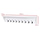 image 7 of Richmond White Wooden Wall Mounted Coat Rack - 9 Hooks, Shelf, Hallway, Bathroom | White