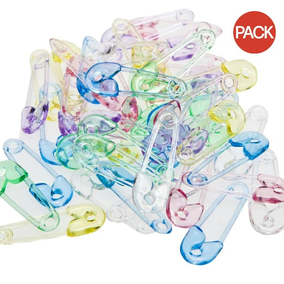 Baby Shower Diaper Pins (Pack of 40) Multicoloured One Size Tesco