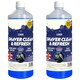image 2 of 1 x 1 Litre Shaver Cleaning Refill Fluid Handy Size Bathroom Bottle Clean & Renew Cartridge