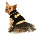 image 1 of Batman Batgirl Dog Costume - Black/Gold - M