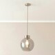 image 2 of ValueLights Brianna Brushed Chrome Cap Detail Adjustable Single Pendant Ceiling Light Black