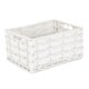 image 4 of Set of 4 Unlined White Scandi Storage Basket | White | White | Not provided