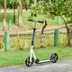 image 2 of HOMCOM Kick Scooter Commuter Adjustable Height Wheels Foldable Aluminium White