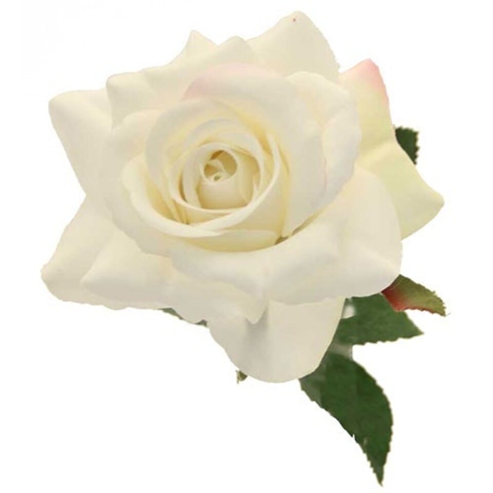 image 1 of Cream Richmond Rose Artificial Silk Flower 42cm