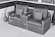 image 5 of Havana 2 Seat Modular Sofa Rattan Garden Bistro Balcony Furniture Set Outdoor Drinks Cooler Table | Grey | Grey | Two Seater