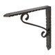 image 1 of Hammer & Tongs Notched Scroll Iron Shelf Bracket - D150mm - Black