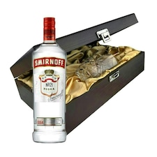 Smirnoff No. 21 Vodka Red Label In Luxury Box With Royal Scot Glass 70cl 37.5% abv