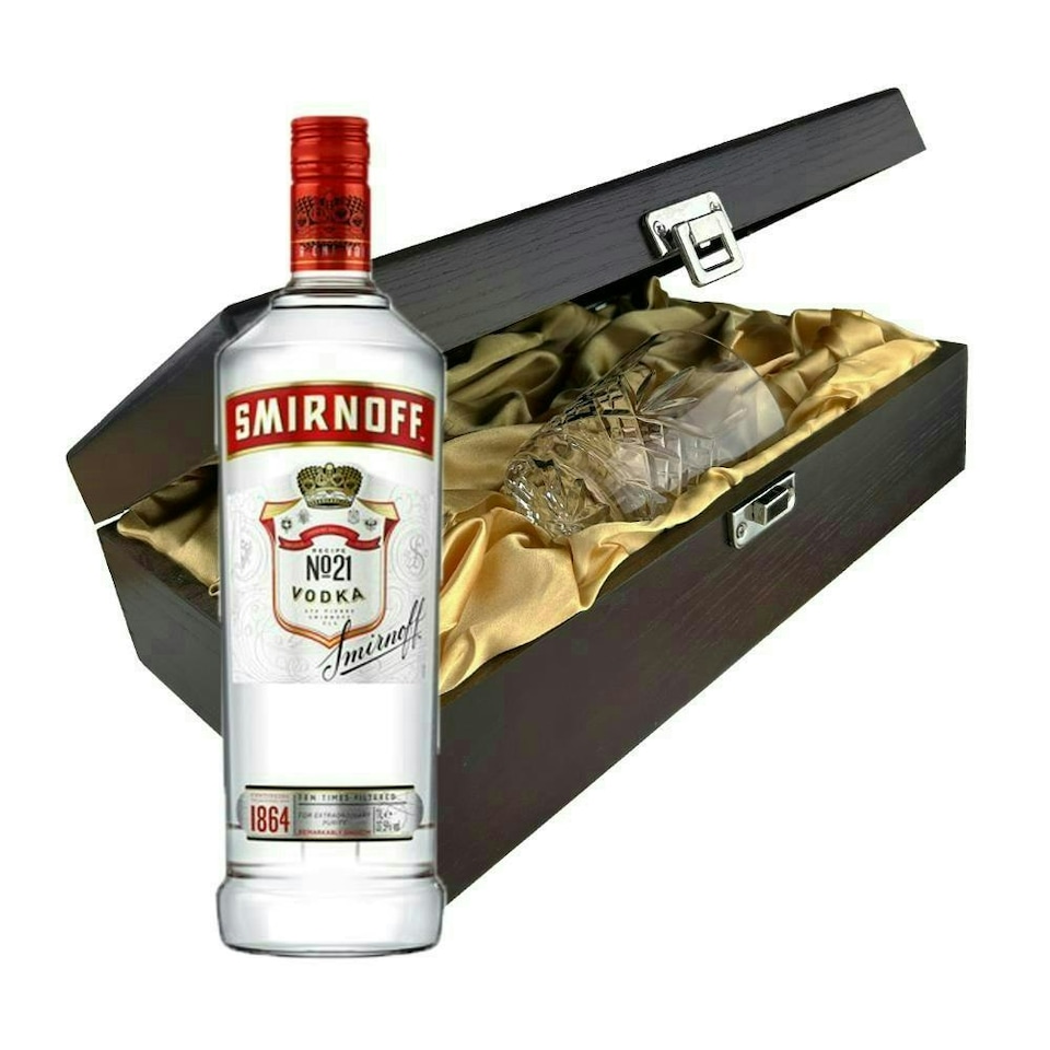 Smirnoff No. 21 Vodka Red Label In Luxury Box With Royal Scot Glass 70cl 37.5% abv