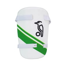 Kookaburra Childrens/Kids 500 Cricket Thigh Guard - White/Green - 25cm - 30cm