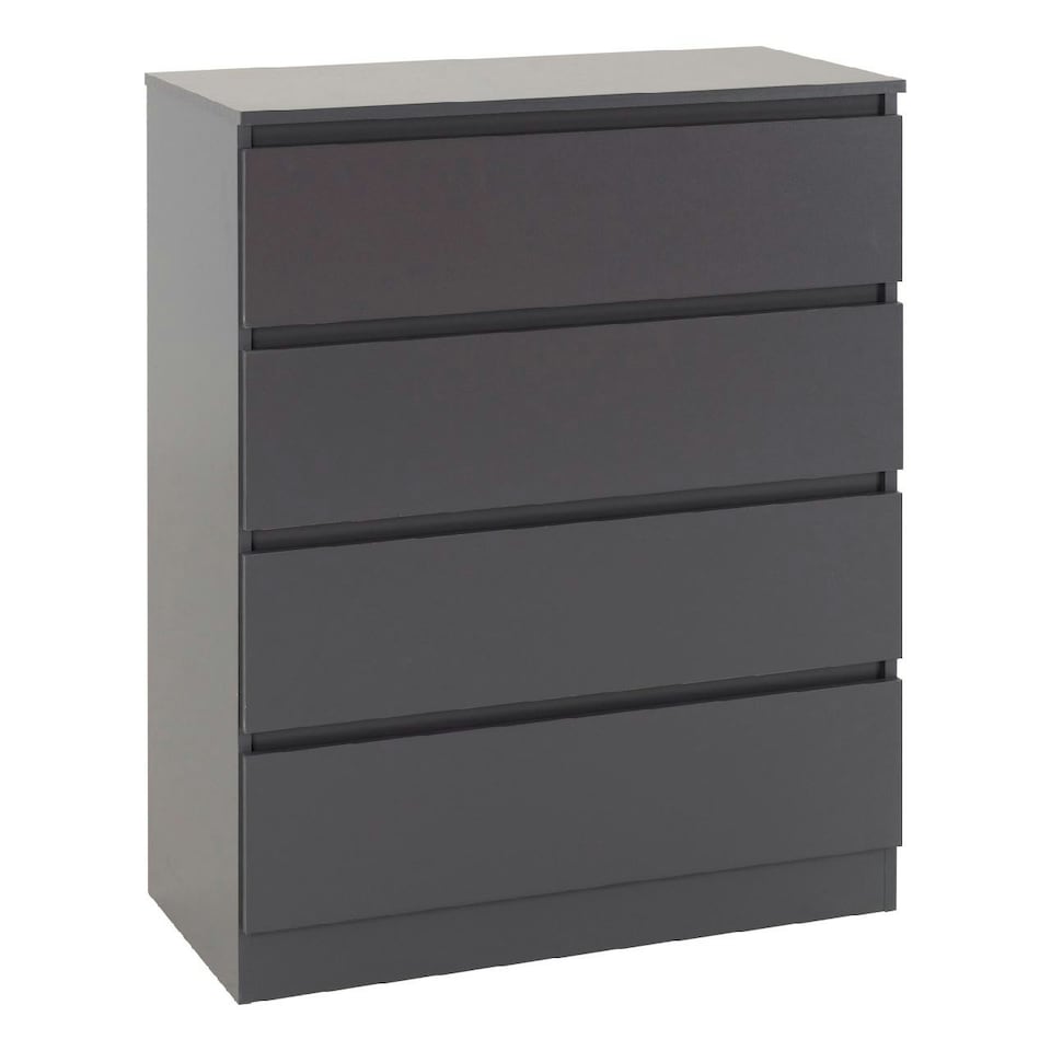 image 1 of Malvern 4 Drawer Chest Grey