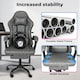 image 6 of Levede Office Desk Chair PU Gaming Recliner Adjustable Height Swivel | Grey | Grey | One Size