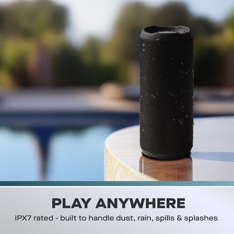 image 1 of Daewoo Boom Beat Splash 30W IPX7 Wireless Bluetooth Speaker Black