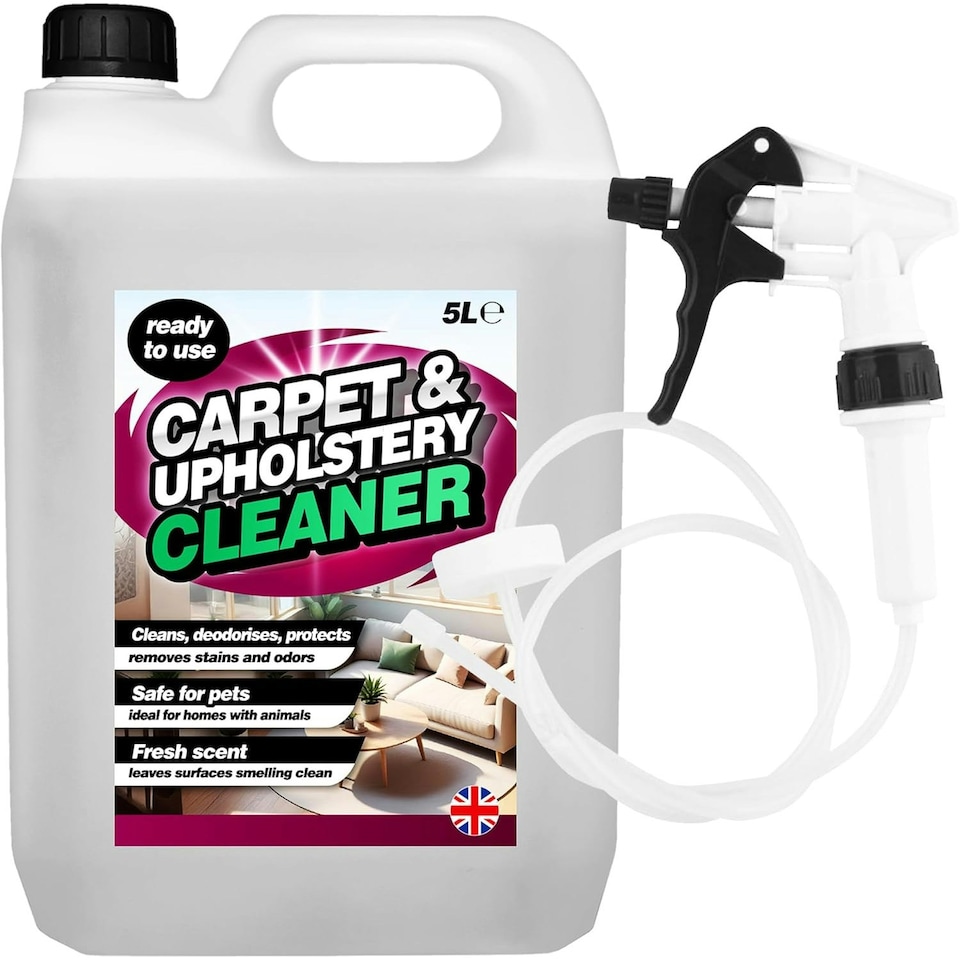 image 1 of 2 x 5L Carpet & Upholstery Cleaner With Long Hose Trigger