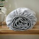 image 3 of Touch Of Linen - Ice Blue - Fitted Sheet Blue | Ice Blue | Super King
