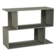 image 8 of 2-Tier Wooden Irregular Storage Unit - 80 cm White | Oak