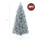 image 6 of Luxury 7ft Pre-Lit Faux Hinged Snowy Christmas Tree