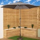 image 3 of Samuel Alexander 2.7m Havana Garden Patio Parasol with Crank Handle in Grey | Grey | Grey