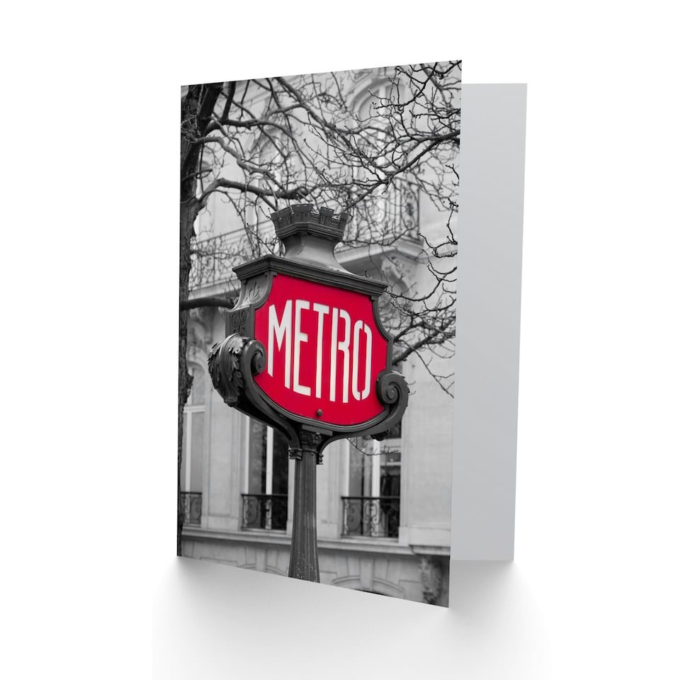 image 1 of Metro Travel Paris Bon Voyage Him Her Card