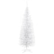 image 1 of HOMCOM 5ft Unlit Artificial Christmas Tree, Pencil Slim mas Tree with Solid Stand and Realistic Branches, White