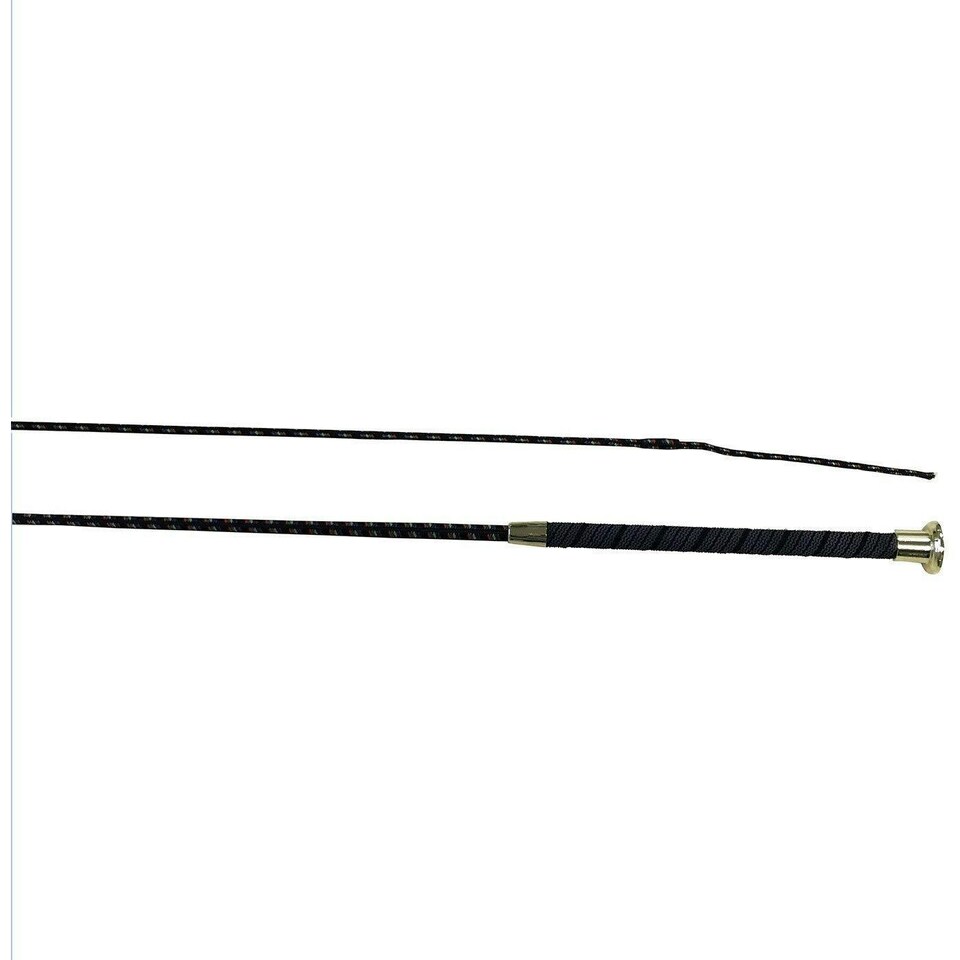 image 1 of Dublin Dressage Whip With Glitter Handle - Black/Gold - 100cm