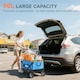 image 8 of Outsunny Folding Outdoor Storage Trolley Cart Bag Telescopic Handle Brakes Blue