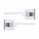image 3 of Golden Grace 4 Pairs Zeta Premium Design Door Handles on Square Rose in Polished Chrome Finish Chrome