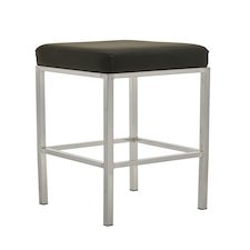 Interiors by Premier Baina Black Pu And Chrome Finish Bar Stool