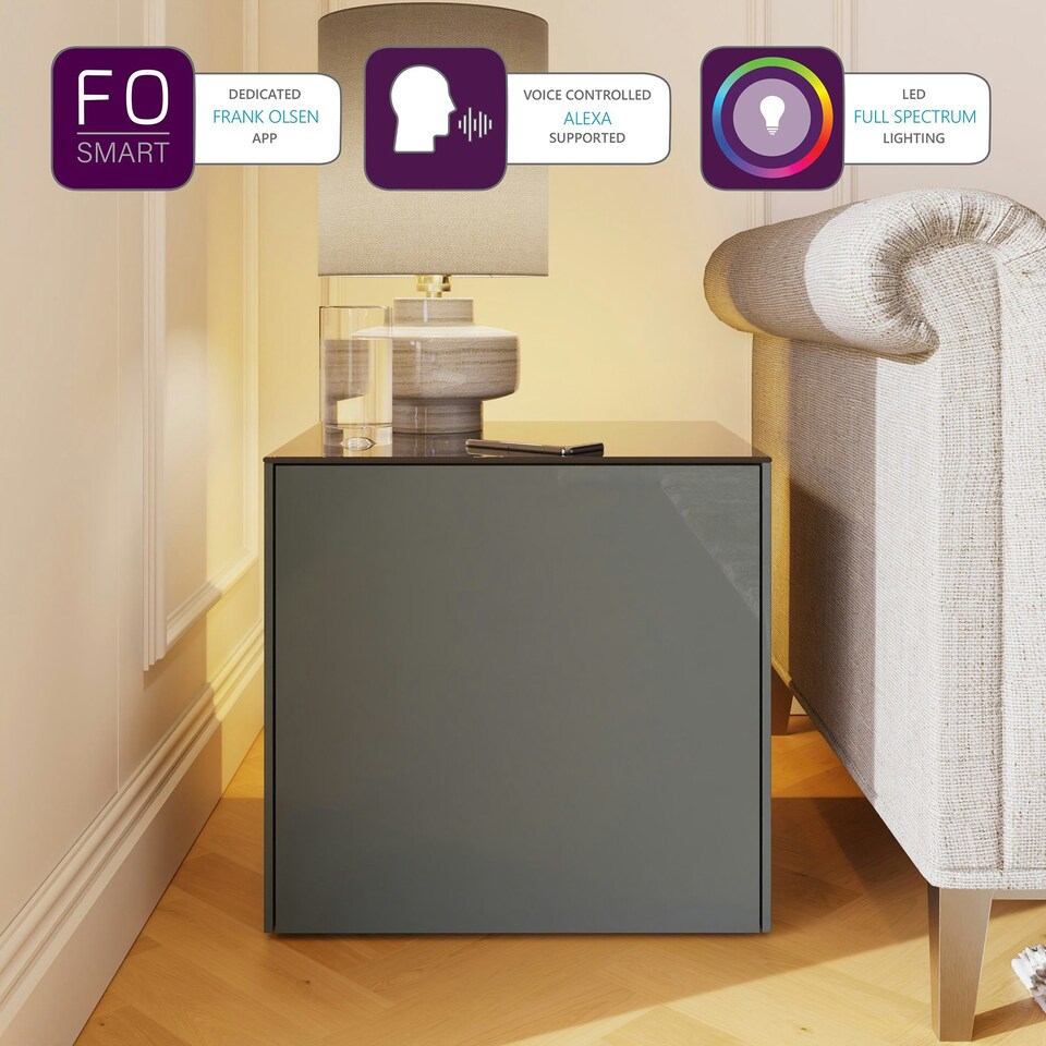 image 1 of Frank Olsen Intel Lamp / Side Table Grey | Grey