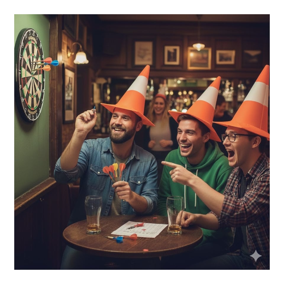 image 1 of Traffic Cone Hat | Orange | 6