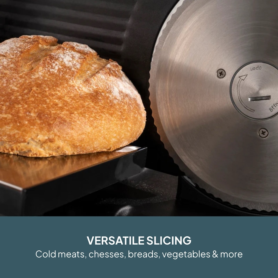 image 1 of Cooks Professional Electric Food Slicer Machine for Bread Meat Cheese Vegetables 150W