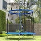 image 6 of SPORTNOW 8ft Outdoor Trampoline with Safety Enclosure Net, Blue