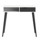 image 2 of Oslo Console Table 1 Drawer 1 Shelf in White and Black Matt