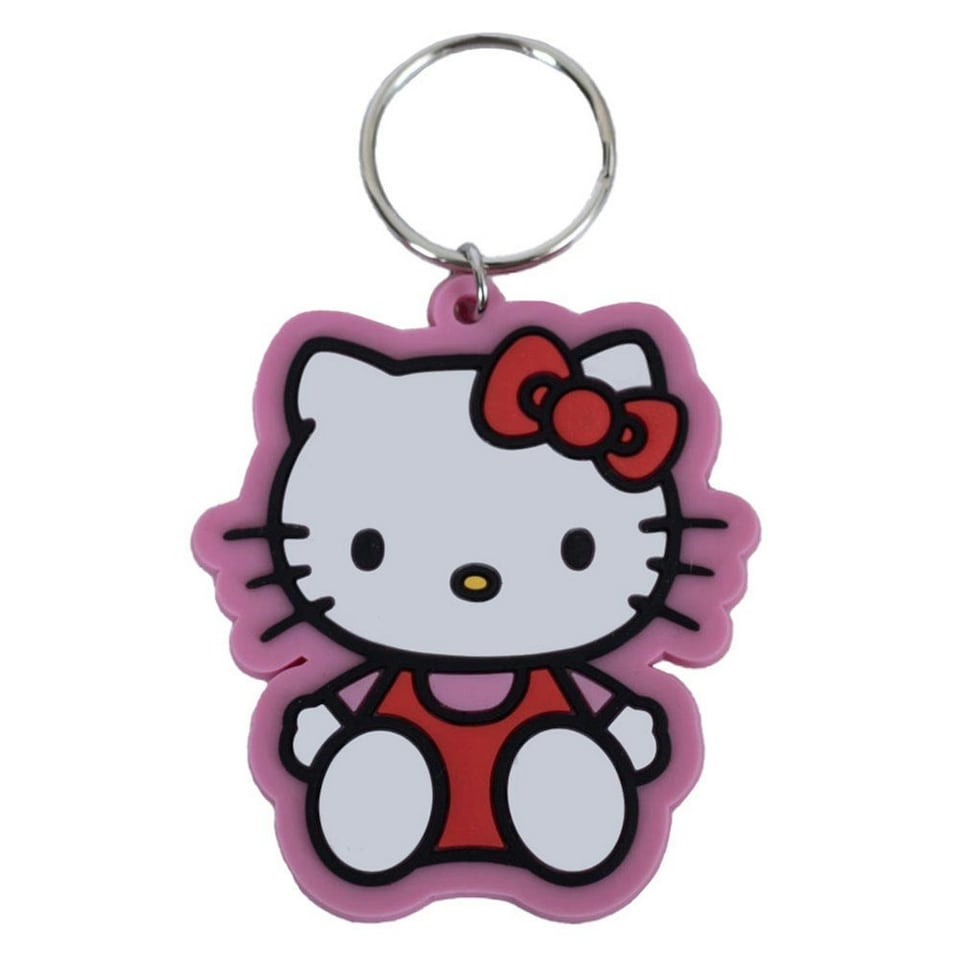 image 1 of Hello Kitty Pose PVC Keyring - Multicoloured - 60mm x 55mm
