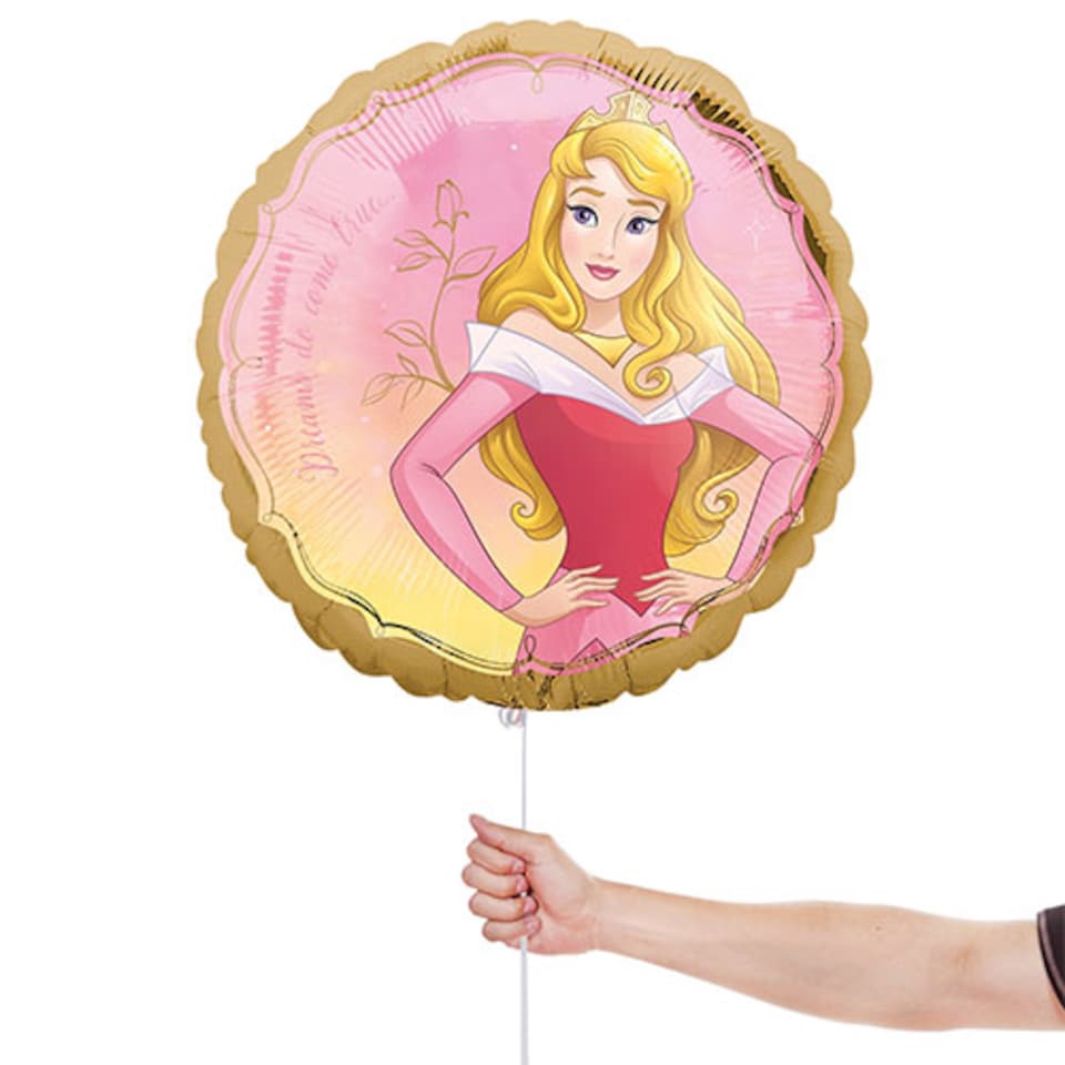 image 1 of Aurora Sleeping Beauty Once Upon A Time Disney Princess Round Foil Helium Balloon 43cm / 17 in | Multi